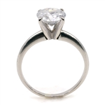 1.5 CT ROUND DIAMOND SOLITAIRE 14K WHITE GOLD RING