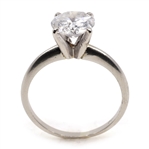 1.5 CT ROUND DIAMOND SOLITAIRE 14K WHITE GOLD RING