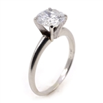 1.5 CT ROUND DIAMOND SOLITAIRE 14K WHITE GOLD RING