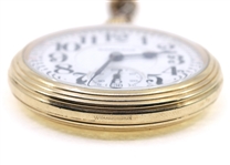 MEN'S HAMILTON GOLD-FILLED CASE RAILROAD POCKET WATCH