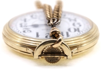 MEN'S HAMILTON GOLD-FILLED CASE RAILROAD POCKET WATCH