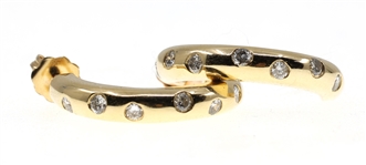 14K YELLOW GOLD .56 CTW DIAMOND EARRINGS