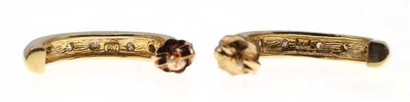 14K YELLOW GOLD .56 CTW DIAMOND EARRINGS