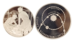 FRANKLIN MINT STERLING SILVER COMET COMMEMORATIVE COINS