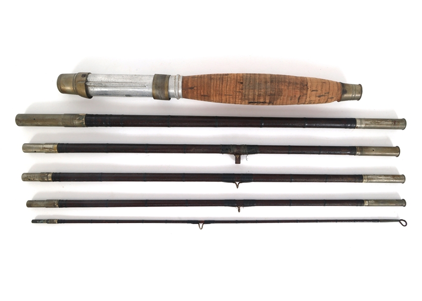 EARLY 20TH C. BAMBOO FLY FISHING ROD