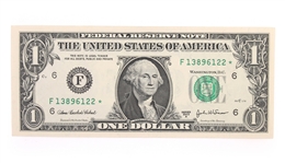 1969-2017 US $1 STAR GREEN SEAL FEDERAL RESERVE NOTES