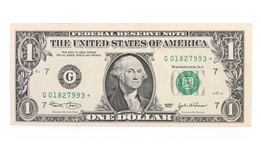 1969-2017 US $1 STAR GREEN SEAL FEDERAL RESERVE NOTES