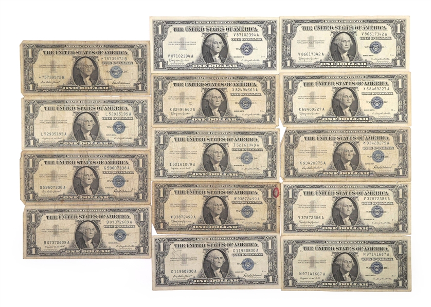 1957 UNITED STATES BLUE SEAL $1 SILVER CERTIFICATES