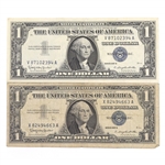 1957 UNITED STATES BLUE SEAL $1 SILVER CERTIFICATES
