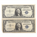 1957 UNITED STATES BLUE SEAL $1 SILVER CERTIFICATES