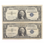 1957 UNITED STATES BLUE SEAL $1 SILVER CERTIFICATES