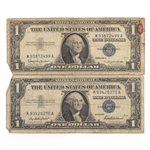 1957 UNITED STATES BLUE SEAL $1 SILVER CERTIFICATES