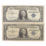 1957 UNITED STATES BLUE SEAL $1 SILVER CERTIFICATES