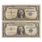 1957 UNITED STATES BLUE SEAL $1 SILVER CERTIFICATES