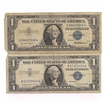 1957 UNITED STATES BLUE SEAL $1 SILVER CERTIFICATES