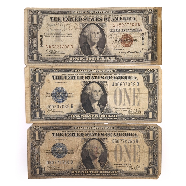 1928-B & 1935-A US $1 SILVER CERTIFICATES