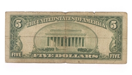 1934 US BLUE SEAL & 1953-1963 RED SEAL $5 NOTES