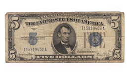 1934 US BLUE SEAL & 1953-1963 RED SEAL $5 NOTES