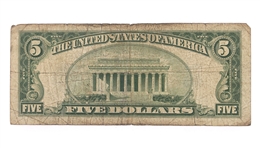 1934 US BLUE SEAL & 1953-1963 RED SEAL $5 NOTES