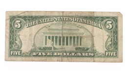 1934 US BLUE SEAL & 1953-1963 RED SEAL $5 NOTES