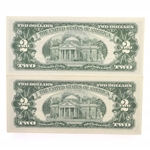 20TH C. US $2 RED SEAL & FIRST DAY STAMP ISSUE NOTES 