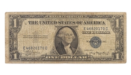 1935 US $1 SILVER CERTIFICATES BLUE SEAL & YELLOW SEAL