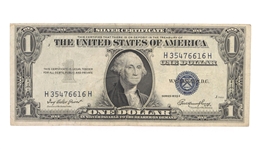 1935 US $1 SILVER CERTIFICATES BLUE SEAL & YELLOW SEAL