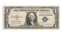 1935 US $1 SILVER CERTIFICATES BLUE SEAL & YELLOW SEAL