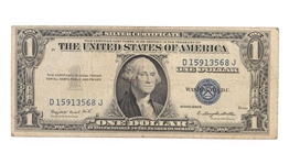 1935 US $1 SILVER CERTIFICATES BLUE SEAL & YELLOW SEAL