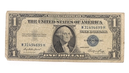 1935 US $1 SILVER CERTIFICATES BLUE SEAL & YELLOW SEAL