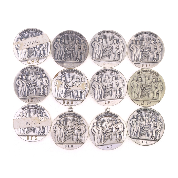 STERLING SILVER 1926 US STEEL CORP 25-YEAR MEDALS