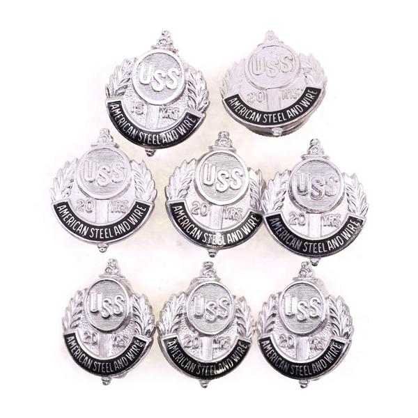 STERLING SILVER US STEEL CORP 15 & 20-YEAR PINS