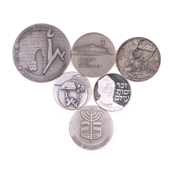 .925 SILVER ISRAELI COMMEMORATIVE ROUNDS & MEDALS