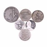 .925 SILVER ISRAELI COMMEMORATIVE ROUNDS & MEDALS