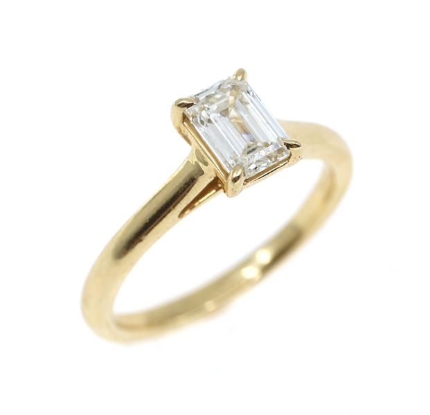 14K YELLOW GOLD 0.98 CT LAB-GROWN DIAMOND SOLITAIRE