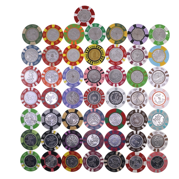 COIN INLAY CASINO CHIPS