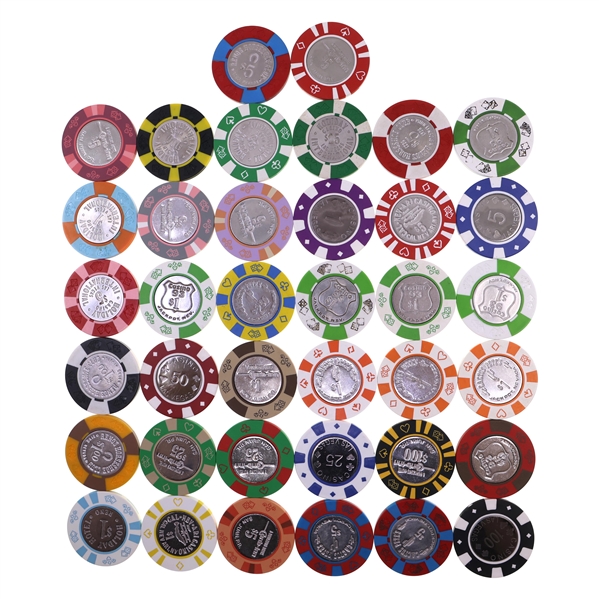 COIN INLAY CASINO CHIPS