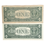 1957 SILVER CERTIFICATE 1 DOLLAR NOTES