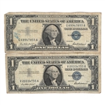 1957 SILVER CERTIFICATE 1 DOLLAR NOTES