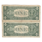 1957 SILVER CERTIFICATE 1 DOLLAR NOTES