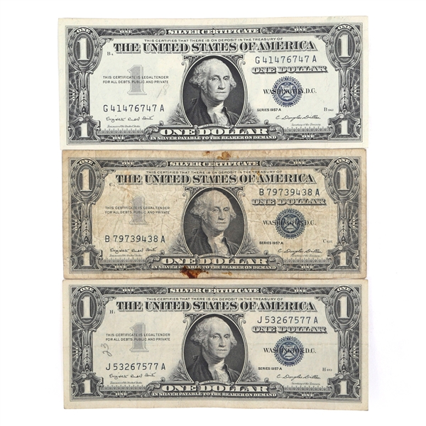 1957A US SILVER CERTIFICATES