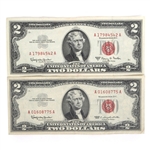 1963 US RED SEAL $2 BANKNOTES