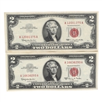 1963 US RED SEAL $2 BANKNOTES