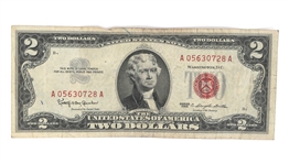 1963 US RED SEAL $2 BANKNOTES