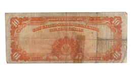 1922 US $10 GOLD CERTIFICATE NOTE