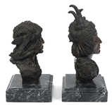 MINIATURE BRONZE BUSTS AFTER J. RITTER & BALDWIN