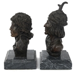MINIATURE BRONZE BUSTS AFTER J. RITTER & BALDWIN