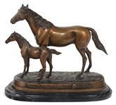 DELAWARE PARK BRONZE HORSE STATUES