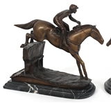 DELAWARE PARK BRONZE HORSE STATUES