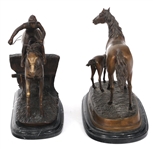 DELAWARE PARK BRONZE HORSE STATUES
